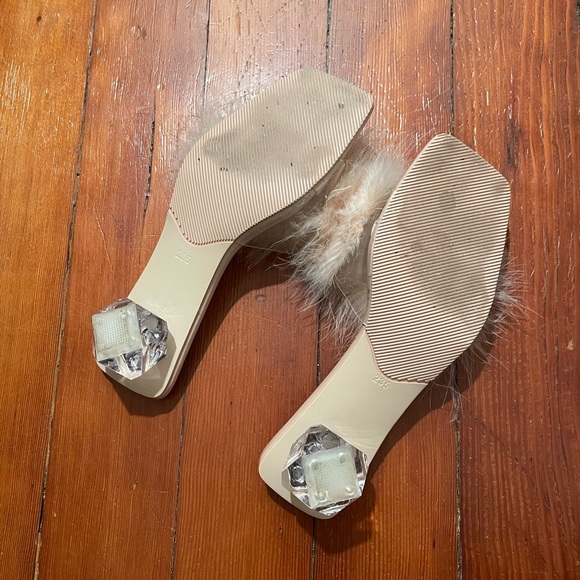 Ostrich feather sandals 37 - Picture 4 of 4